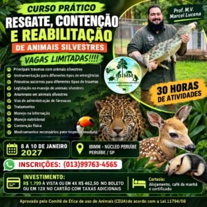 CURSO:RESGATE DE FAUNA SILVESTRE, CONTENÇÃO E REABILITAÇÃO – 2ª TURMA CURSOS